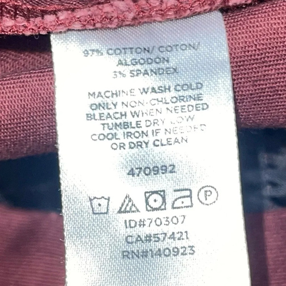 LOFT Outlet Maroon Red Button Fly
Mini Aline Skirt - Picture 6 of 6